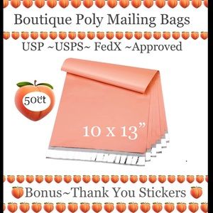 50ct 10x13’ Designer PolyMailers ~BONUS ⭐️ 50ct Free Thank You Stickers 🍑🆕🍑